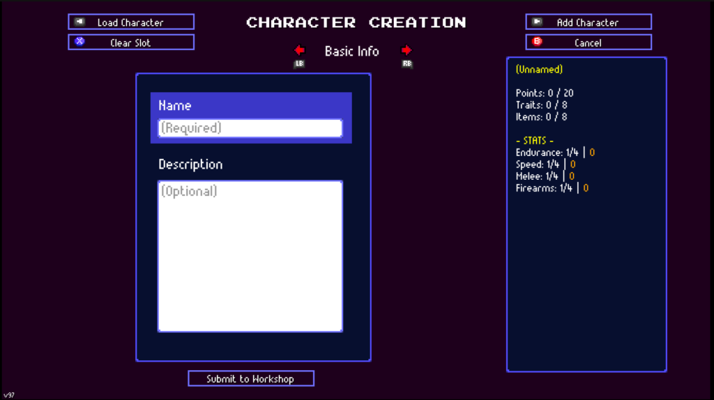 In Streets of Rogue you can create custom characters.