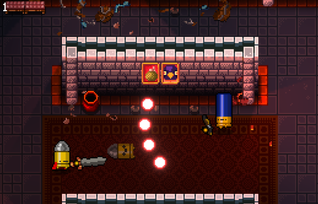 The Bullet getting shot at by other bullet kin.