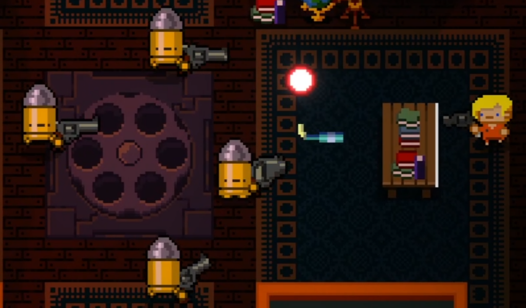 I tossed a molotov cocktail into a group of bullet kin.